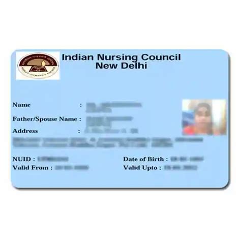 indian nursing council smart card|indian state nursing council.